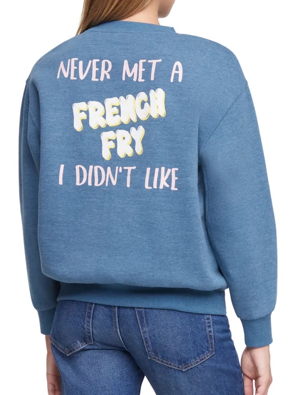 NWT Wildfox Fry Day Charlie Oversized Fit Sweatshirt Gibralar Sea Size Small
